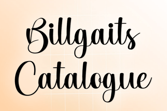 Billgaits Catalogue: A Script Font That Elevates Your Brand