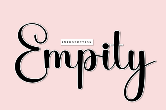 Empity: A Script Font for Elegant Web Design
