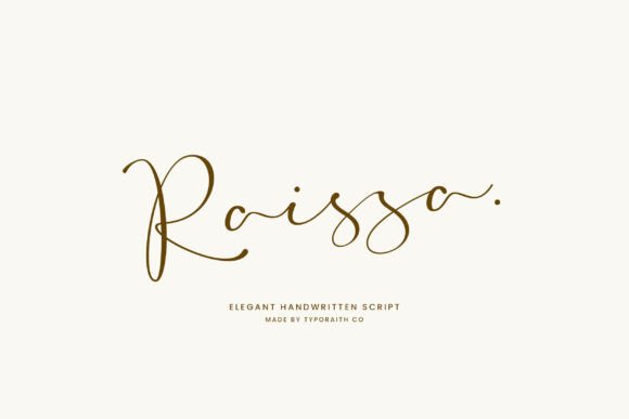 Raissa: A Script Font with Elegance and Modern Flow